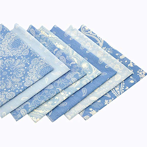 Fat Quarter Fabric Bundles Pre-Cut Checker Quilting Cotton Denim S...