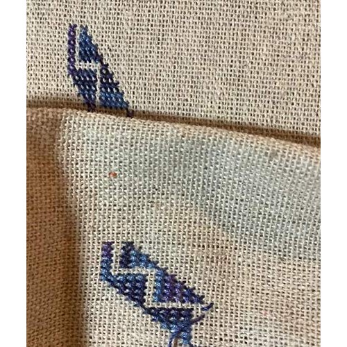 Ivory Linen Needlework Embroidery Fabric Cross Stitching Aida Clot...