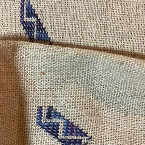 Ivory Linen Needlework Embroidery Fabric Cross Stitching Aida Clot...