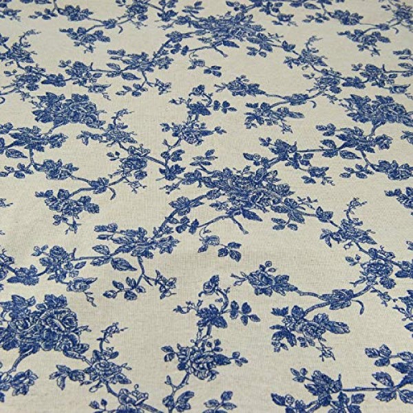 Linen Cotton Printed Fabric for Home Decoration and Crafting by Th...