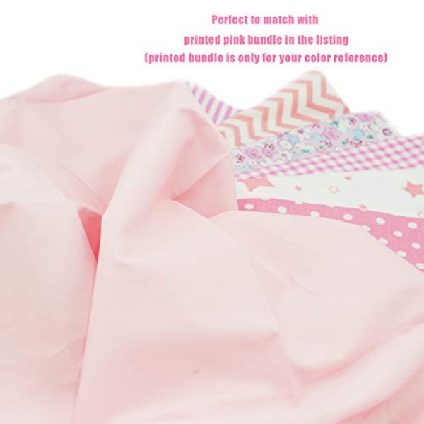 Pre-Cut Quilting Cotton Twill Baby Pink Candy Color Fabric,Good Qu...