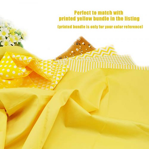 Pre-Cut Quilting Cotton Twill Light Yellow Candy Color Fabric,Good...
