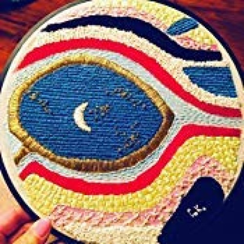 rose flavor Ivory Linen Needlework Embroidery Fabric Cross Stitchi...