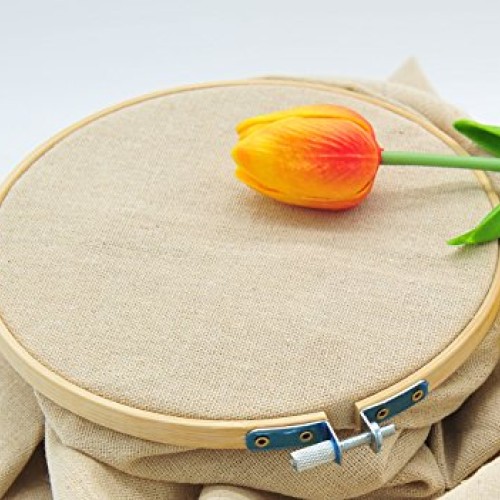 rose flavor Natural Linen Needlework Embroidery Fabric Cross Stitc...