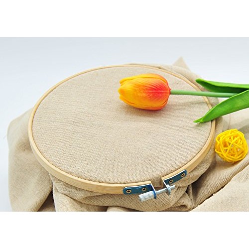 rose flavor Natural Linen Needlework Embroidery Fabric Cross Stitc...