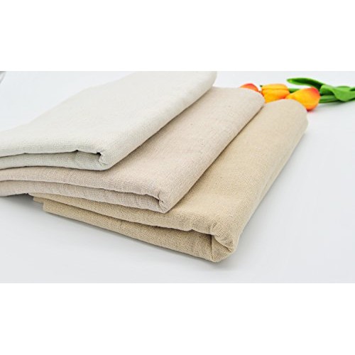 rose flavor Natural Linen Needlework Embroidery Fabric Cross Stitc...