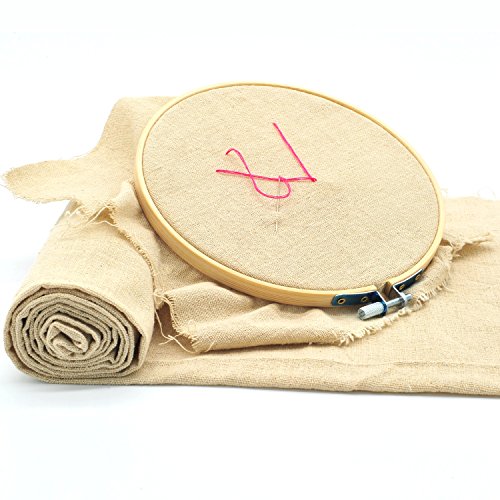 rose flavor Natural Linen Needlework Embroidery Fabric Cross Stitc...