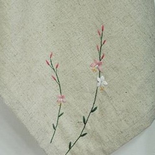 rose flavor Natural Linen Needlework Embroidery Fabric Cross Stitc...