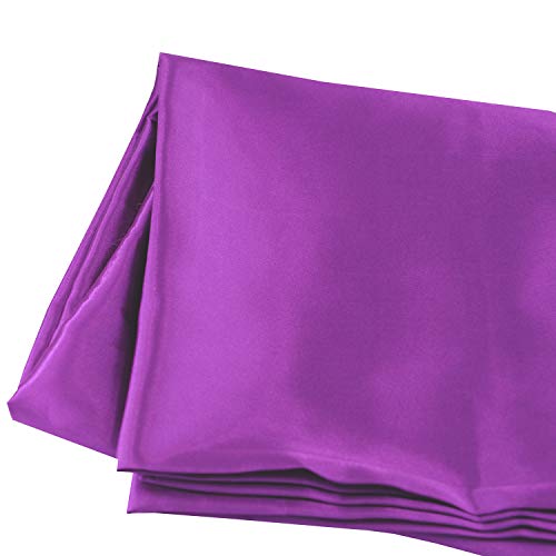 Satin Fabric Purple Color for Wedding Dress Decoration DIY Crafts ...