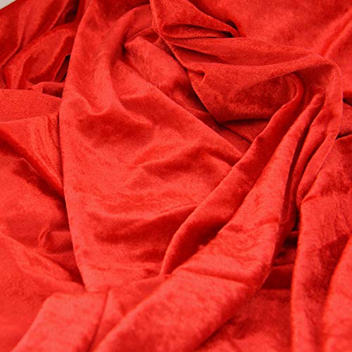 Stretch Velvet Fabric for Costumes and Crafting by The Yard Red,1...