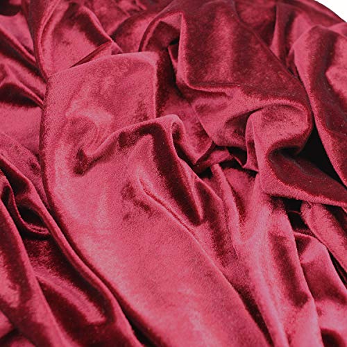 Stretch Velvet Fabric for Costumes and Crafting by The Yard Wine,...