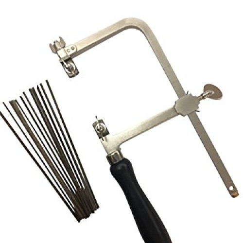 German Style Jewelers Saw Frame with 144 Assorted Jewelers Saw Blades