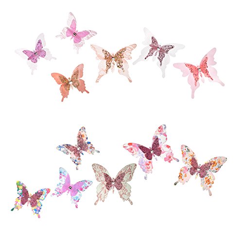 Roser Life Craft Butterflies⎮Decorative Artificial Butterfly Clips...