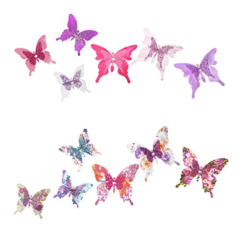 Roser Life Craft Butterflies⎮Decorative Artificial Butterfly Clips...