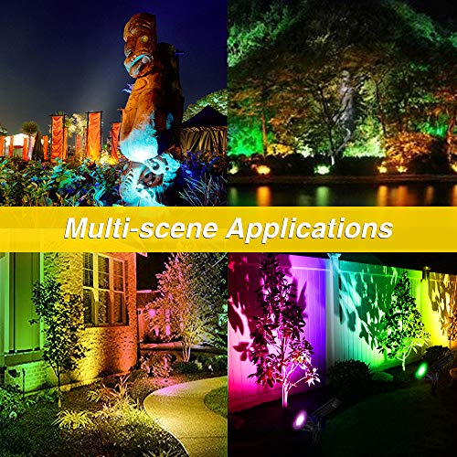 Outdoor Solar Colored Spot Lights,Super Bright 18 LED Security Lam...