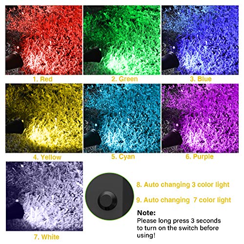 Outdoor Solar Colored Spot Lights,Super Bright 18 LED Security Lam...