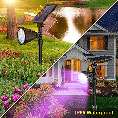 Outdoor Solar Colored Spot Lights,Super Bright 18 LED Security Lam...