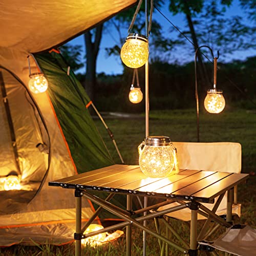 Solar Lanterns Outdoor Waterproof, 4 Pack Outdoor Lanterns with 30...