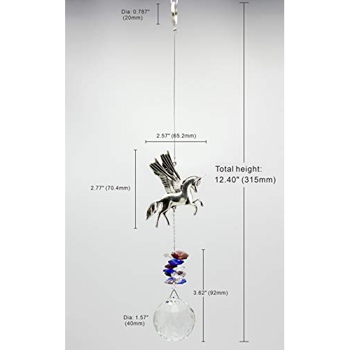 Rosleanny Crystal Garden Suncatcher Hanging Crystals Ornament for ...