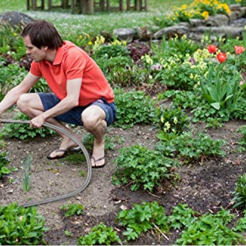 Rosy Earth Metal Garden Hose 50 ft - Stainless Steel Collapsible H...