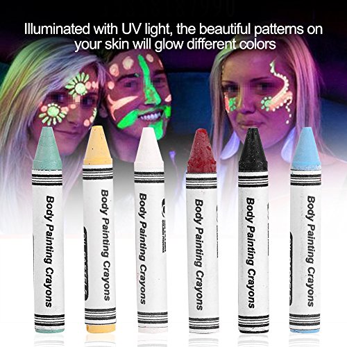 Rotekt 6 Colors Neon Body Paint Crayons Pigment Children Kids Face...