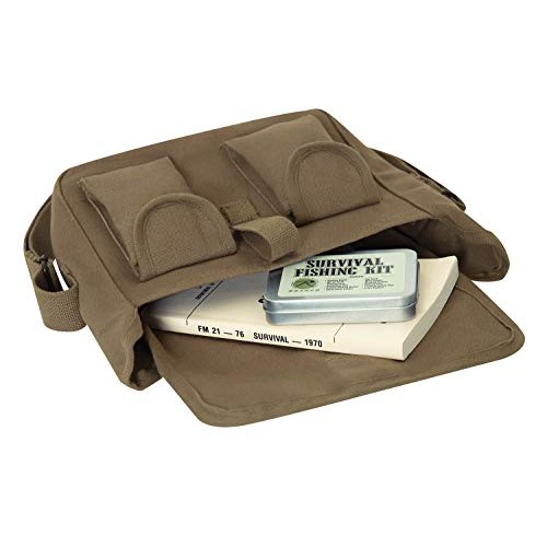 Rothco Canvas Ammo Shoulder Bag, Olive Drab