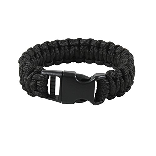Rothco Deluxe Paracord Bracelet, Black, 8 Size