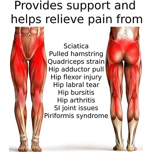 Hip Brace - Sciatica Pain Relief Brace - Thigh Hamstring Compressi...