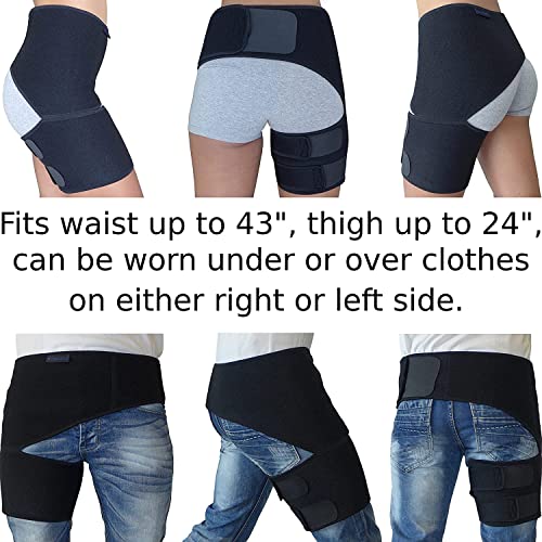 Hip Brace - Thigh Hamstring Sciatica Pain Relief Brace - Compressi...