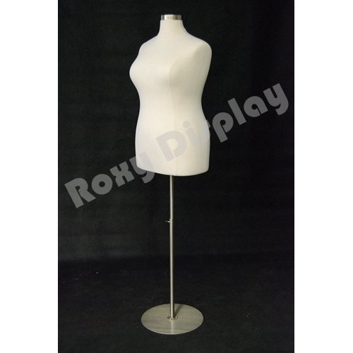 JF-F18/20W+BS-04 Roxy Display Female Body Form white with metal ...