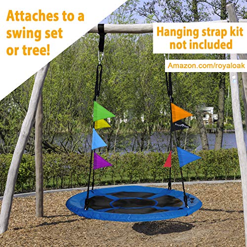 Saucer Tree Swing ,Giant 40 Inches with Carabiners and Flags, 700 ...