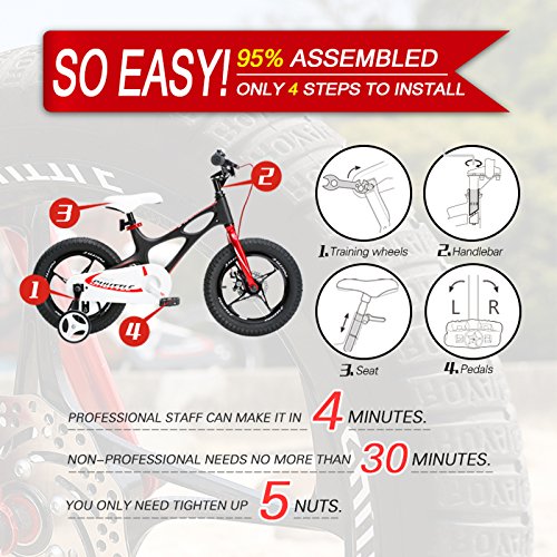 RoyalBaby Kids Bike Boys Girls Freestyle BMX Bicycle With Kickstan...