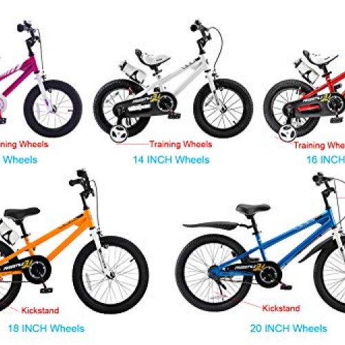 RoyalBaby Kids Bike Boys Girls Freestyle BMX Bicycle With Kickstan...