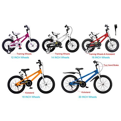 RoyalBaby Kids Bike Boys Girls Freestyle BMX Bicycle With Kickstan...