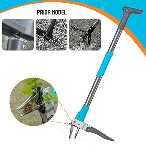 Royalgarden Weed Puller Tool with 2 Garden Tool Bags, 40in-Long St...