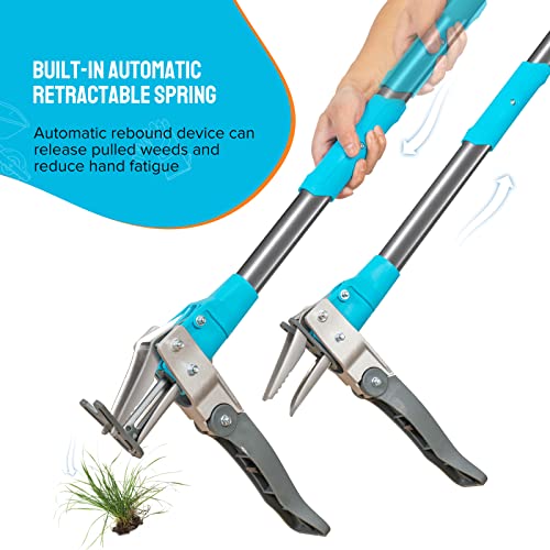 Royalgarden Weed Puller Tool with 2 Garden Tool Bags, 40in-Long St...