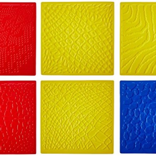 ROYLCO R5817 7 by 7-Inch Animal Skins Rubbing Plates, 6-Pack