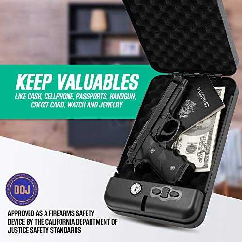 RPNB Safe,California DOJ Certified Safe, Smart Pistol Safe...