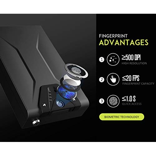 RPNB Safe,California DOJ Certified,Smart Pistol Safe Quick Acc...