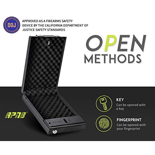 RPNB Safe,California DOJ Certified,Smart Pistol Safe Quick Acc...