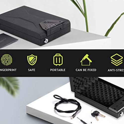 RPNB Safe,California DOJ Certified,Smart Pistol Safe Quick Acc...