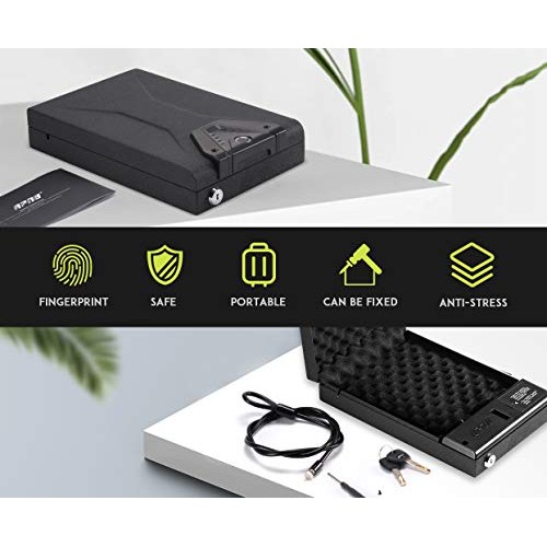 RPNB Safe,California DOJ Certified,Smart Pistol Safe Quick Acc...