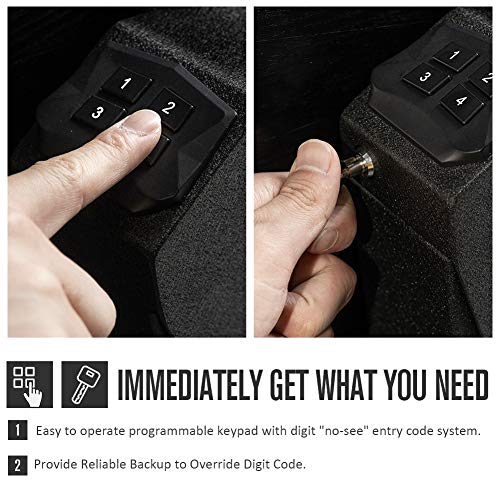 RPNB Mounted Firearm Safety Device with Auto Open Lid 4-Digit PIN ...