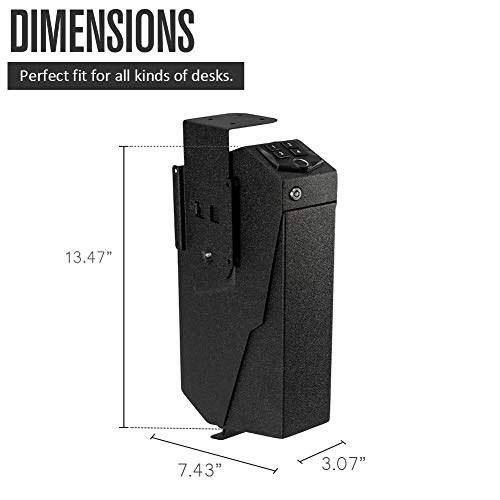 RPNB Mounted Firearm Safety Device with Auto Open Lid Biometric Fi...