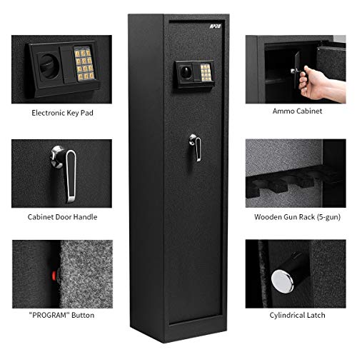 RPNB Rifle Safe,Electronic Security Cabinet,Quick Access 5-...