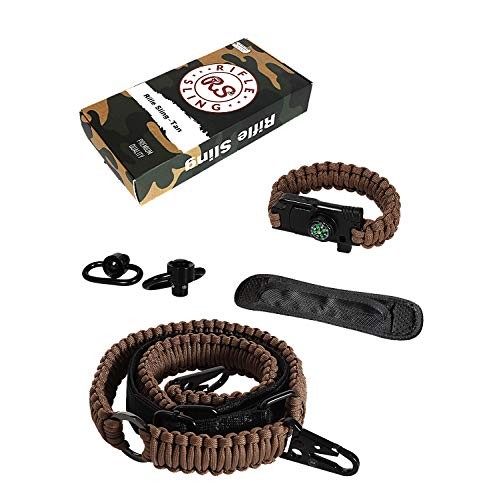 RS RIFLE SLING Traditional 2-Point 550 Paracord Complete Bundle | ...