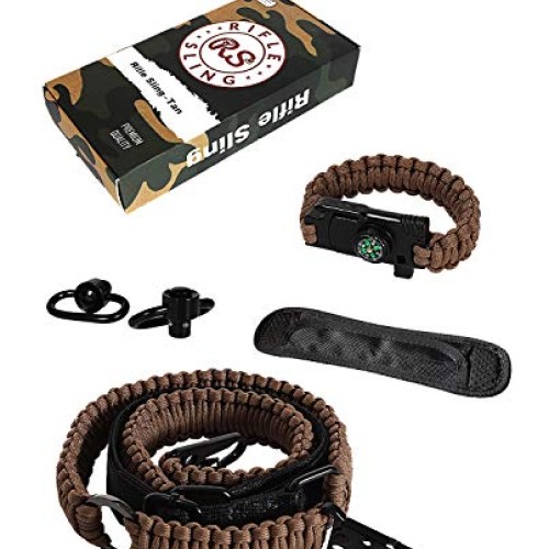 RS RIFLE SLING Traditional 2-Point 550 Paracord Complete Bundle | ...