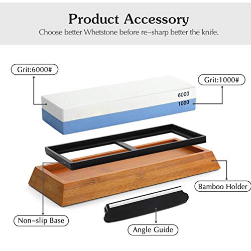 Knife whetstone,Knife Sharpening Stone Kit, stone sharpener,1000/6...
