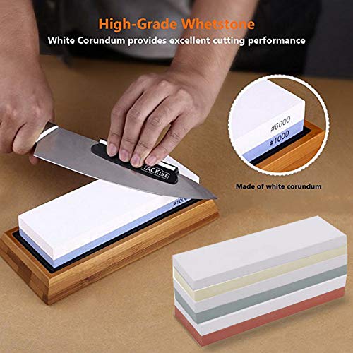 Knife whetstone,Knife Sharpening Stone Kit, stone sharpener,1000/6...
