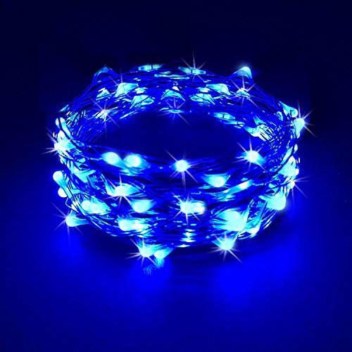 RTGS 60 LEDs String Lights Battery Operated on 20 Feet Long Silver...